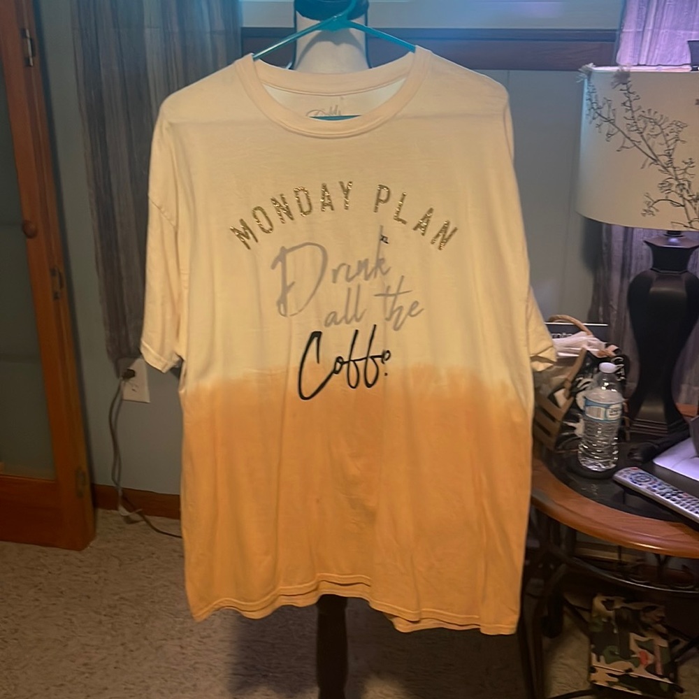 Glitter coffee oversized t-shirt